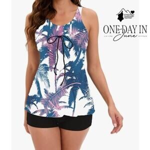 Aleumdr Boyshort Tankini Swimsuit Size S